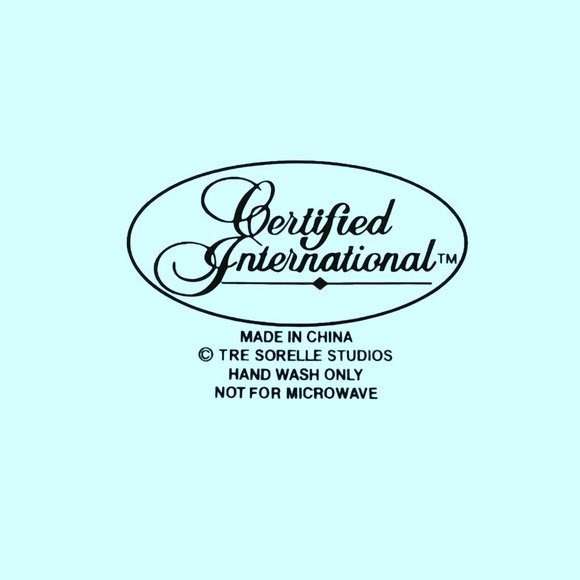 Pitcher Floral Hibiscus Certified International Tre Sorelle 8 1/2" - Picture 5 of 7